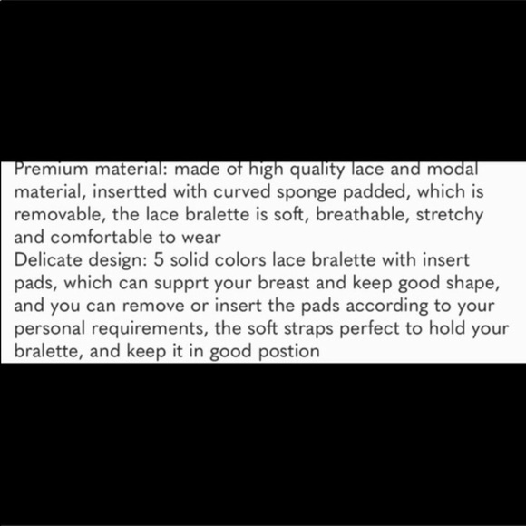 5 Pcs Padded Lace Bralette Lace Bandeau Bra 5 Pack - Picture 6 of 7